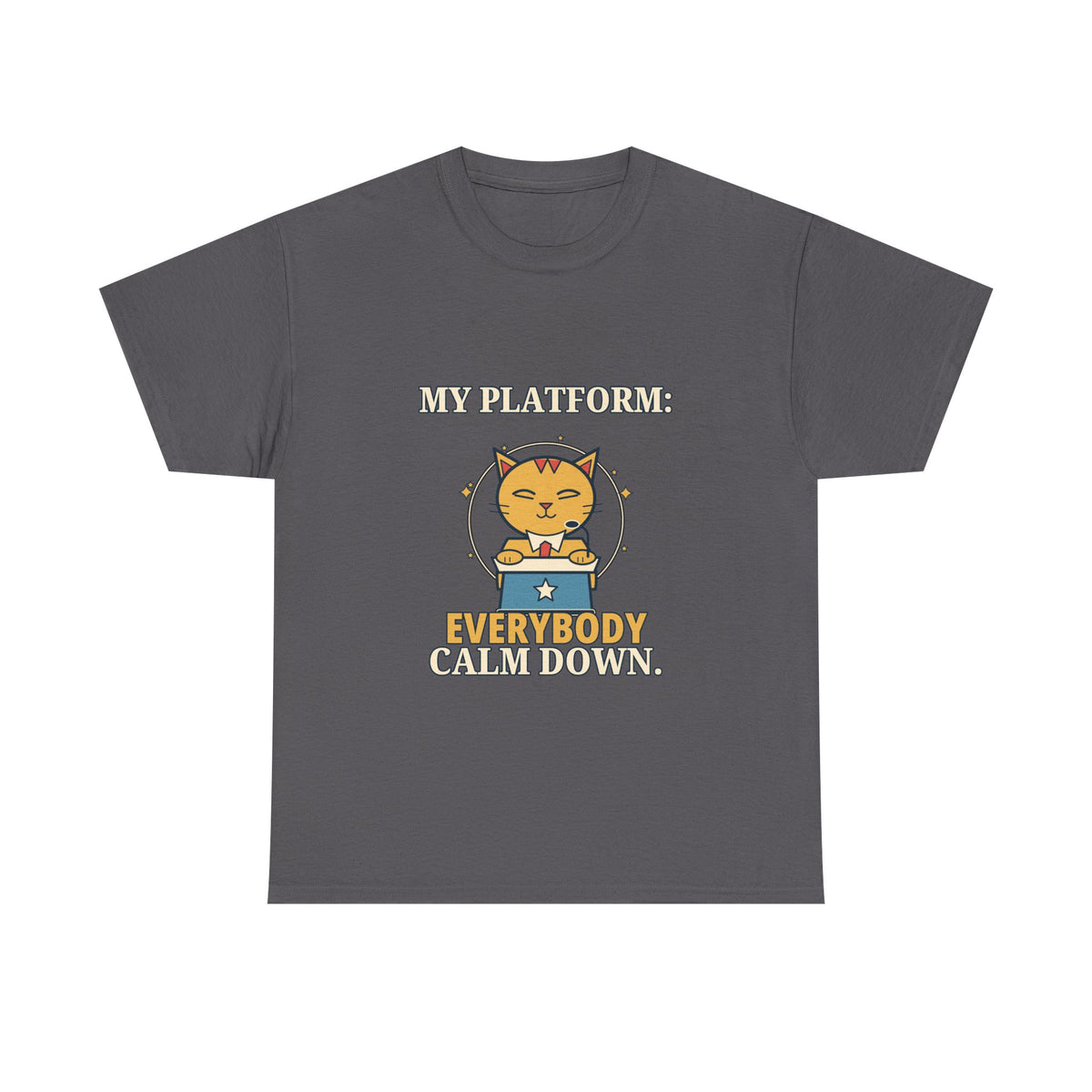 My Platform: Everybody Calm Down — Politics T-Shirt