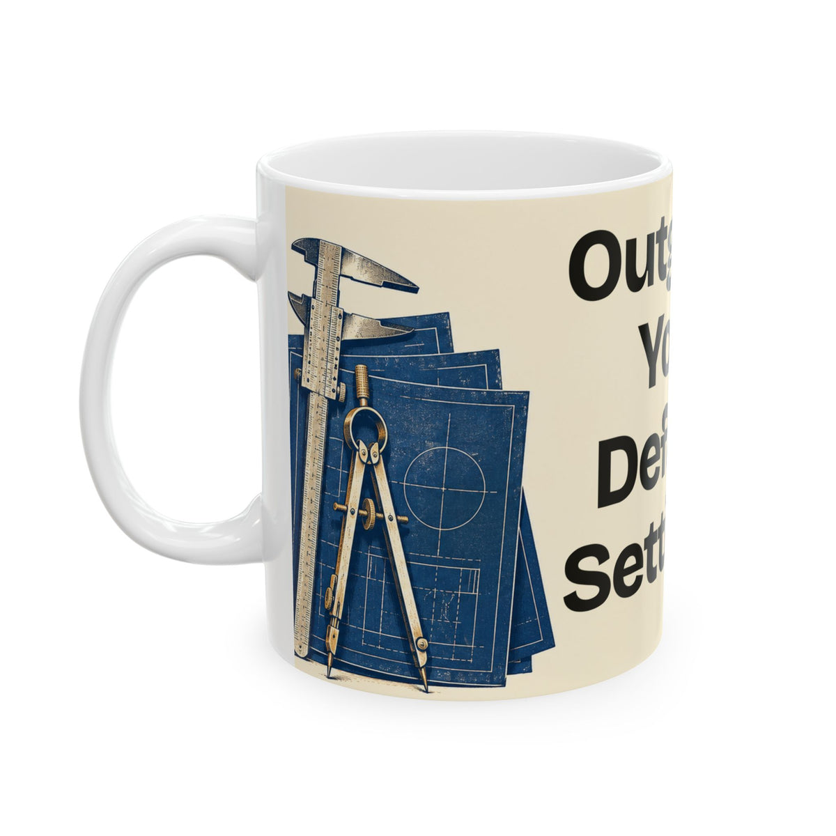 Outgrow Your Default Settings — Product You Coffee Mug