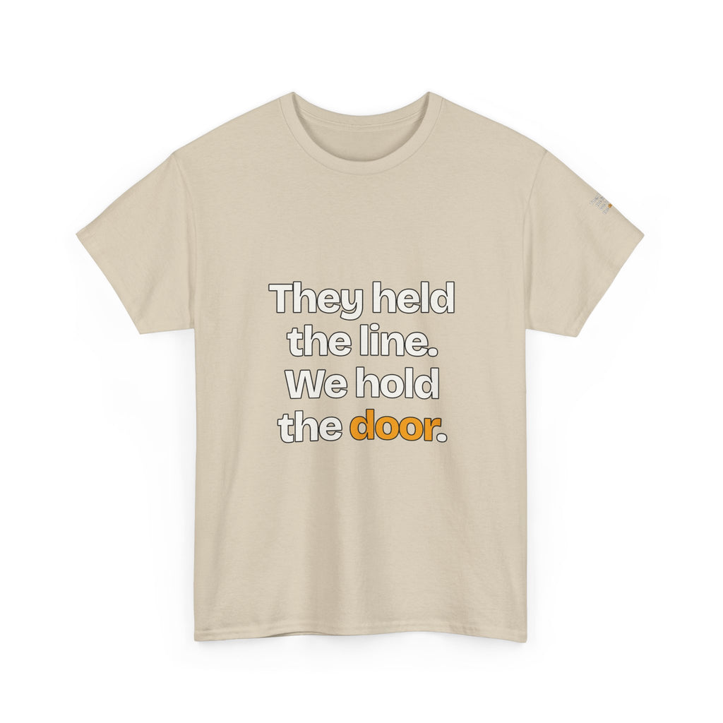 They Held the Line. We Hold the Door — Praetorian League T-Shirt