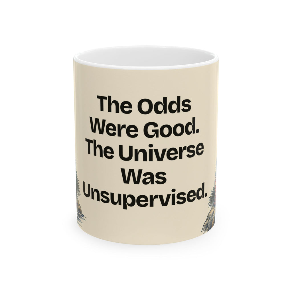 The Odds Were Good. The Universe Was Unsupervised — Good Decisions Coffee Mug