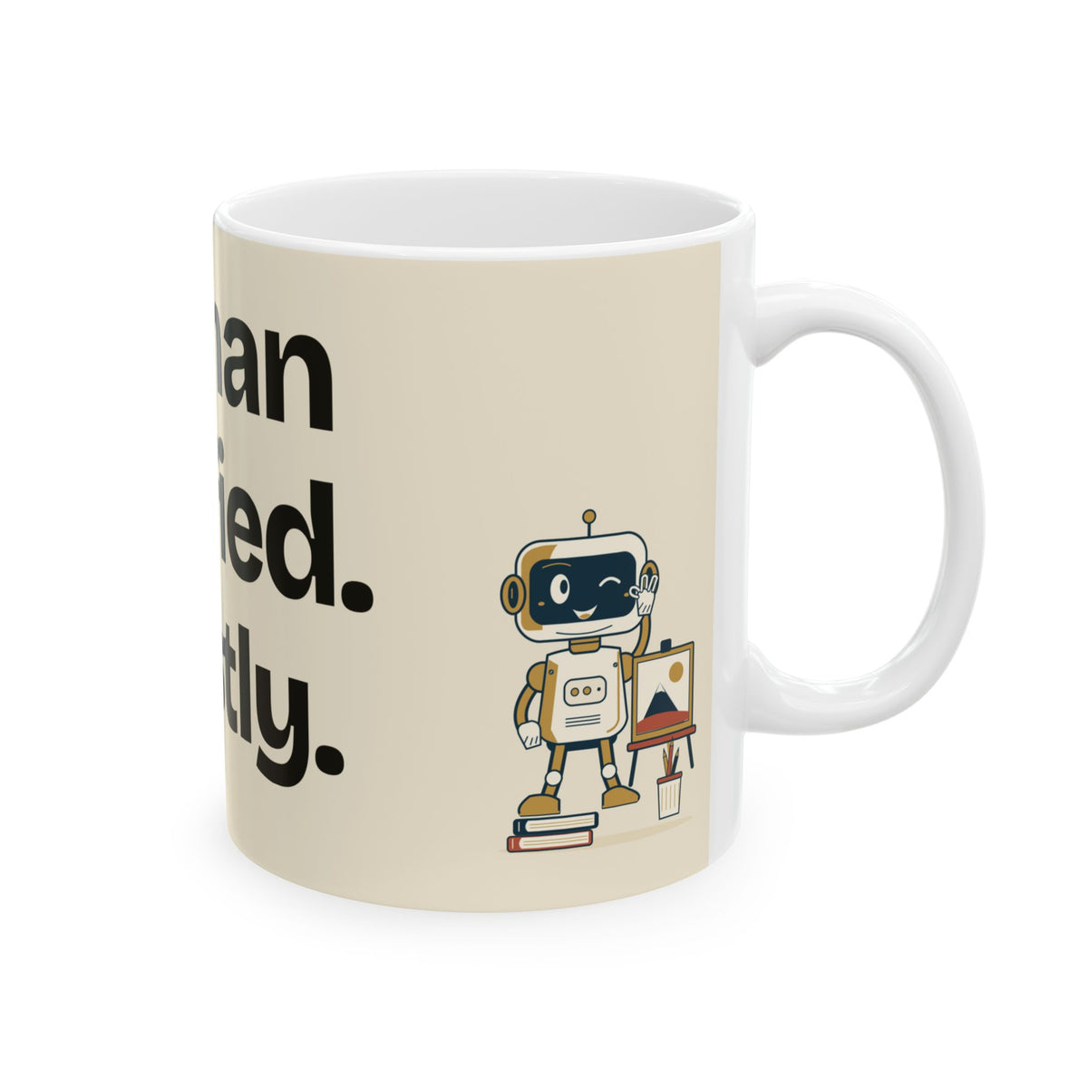 Human Verified. Mostly — AI Coffee Mug