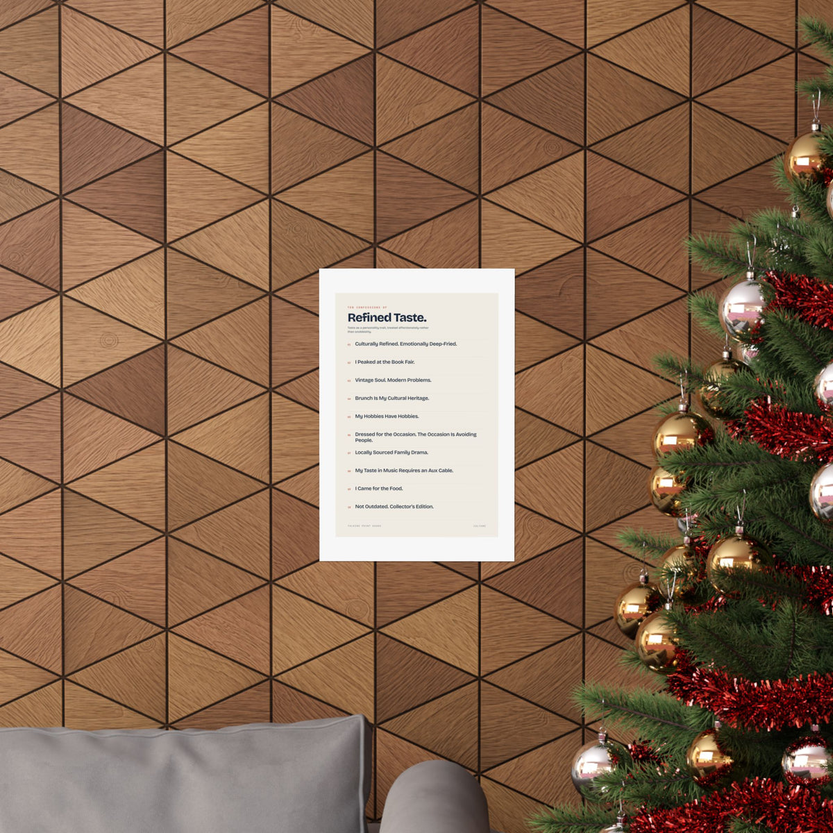 Ten Confessions of Refined Taste — Culture Manifesto Poster