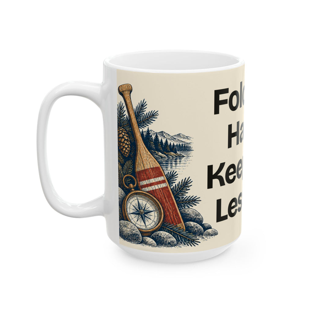 Fold the Hand. Keep the Lesson — Good Decisions Coffee Mug