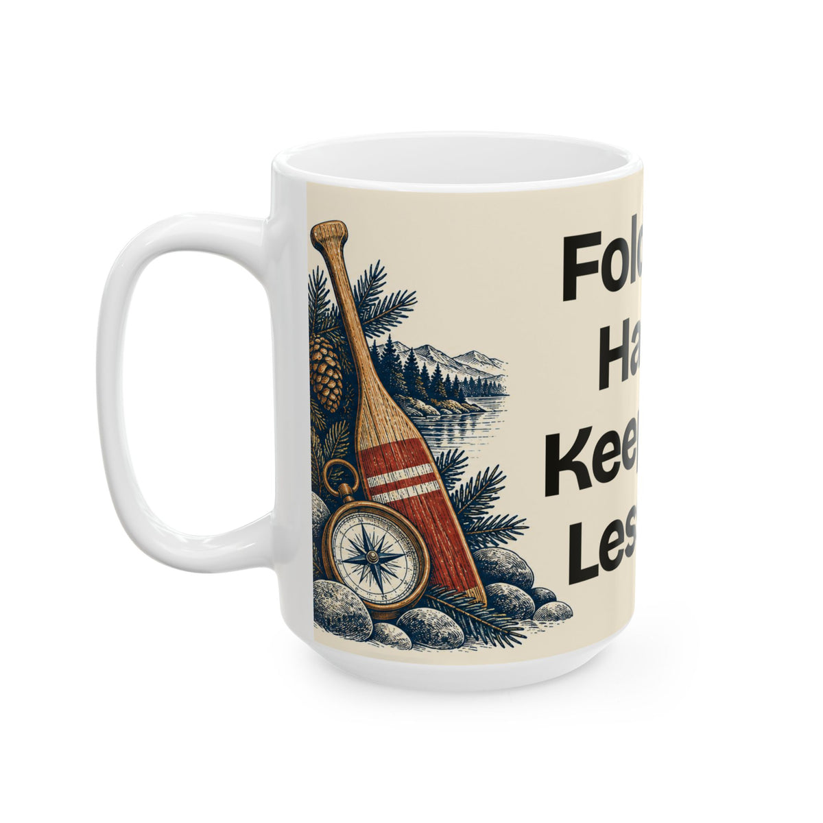 Fold the Hand. Keep the Lesson — Good Decisions Coffee Mug