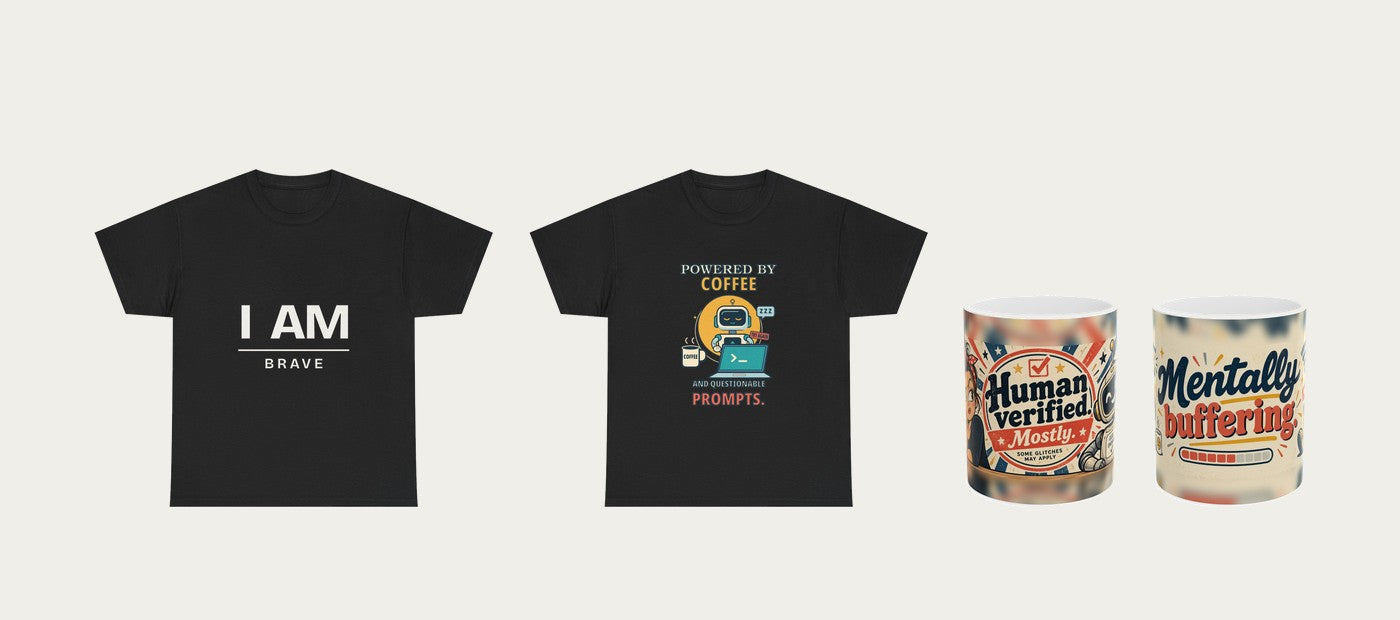 Talking Point Goods shirts and mugs