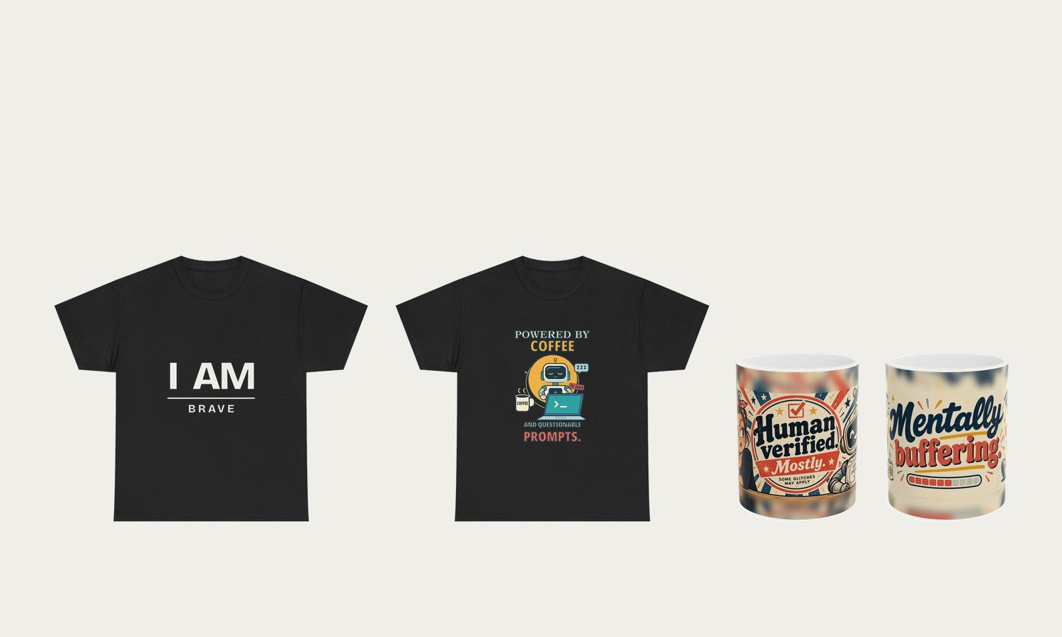 Talking Point Goods shirts and mugs